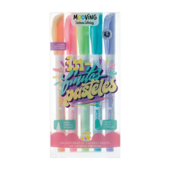 Marcador Mooving Microfibra Pastel X5 Colores