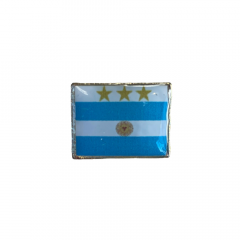 Pins Patrios Bandera Argentina con 3 Estrellas