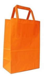 Bolsa de Papel Con Manija Acuario Naranja 14x08x20cm