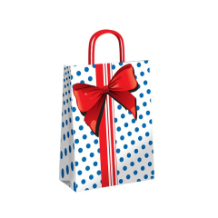 Bolsa Sobre de Papel Blue Bow 22x10x30 cm