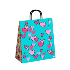 Bolsa Sobre de Papel Love Colours 22x10x24 cm