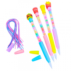 Boligrafo Colours Punta Aguja Estampado Fast Food y Bijiou