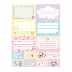 Rotulo Ry 15,5x20 cm 6 Etiquetas + 8 Stickers Pastel