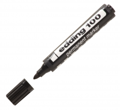 Marcador Indeleble Edding 100 Punta Redonda Negro