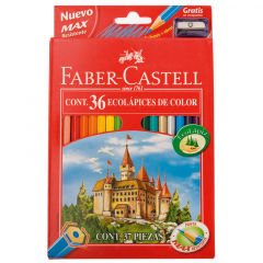 Lápiz Color Faber Castell Ecolápices 36 Unidades mas Sacapuntas