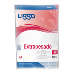 Folios Liggo A4 Extrapesado Polietileno 70 Micrones x100 Unidades