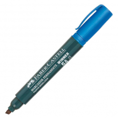 Marcador al Agua Faber Castell 54 Punta Chanfleada Azul