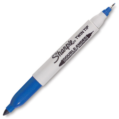 Marcador al Solvente Sharpie Doble Punta Twin Tip Azul