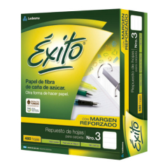 Repuesto Escolar Éxito Reforzado N°3 480 Hojas Cuadriculado