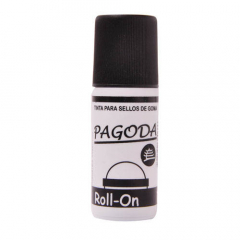 Tinta para Sellos Pagoda Roll On Negro 70cc
