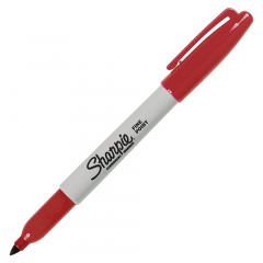 Marcador al Solvente Sharpie Punta Fina Rojo