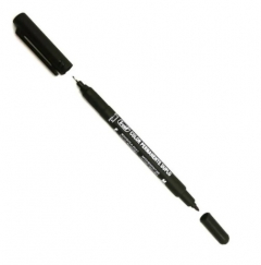 Marcador Katana Doble Punta Permanente Negro