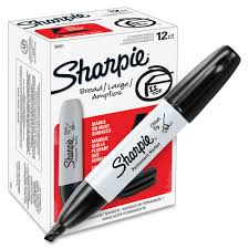 Marcador Sanford Sharpie Punta Chanfleada Chisel Negro