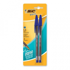 Bolígrafo Bic Cristal Bold 1.6mm Azul por 2 en Blíster