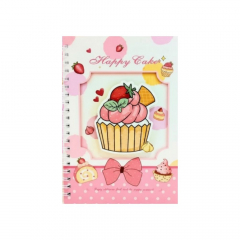 Libreta Colours Cupcakes Con Glitter x 40 hojas Rayadas