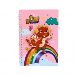 Libreta Colours Dino Con Glitter x 40 hojas Rayadas