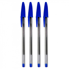 Bolígrafo Bic Cristal Azul Blister por 4 unidades