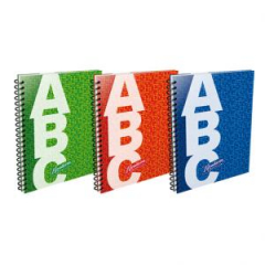 Cuaderno Rivadavia ABC Con Espiral Tamaño A4 Vinil. 60 Hojas rayado Rojo