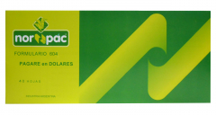 Talonario Norpac 604 Pagare en Dólares